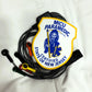 Skell City New Jersey MICU Paramedic PVC Velcro Patch up against white sheet background lying on top of 12 Lead EKG Cables