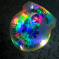 New jersey MICU Paramedic patch shiny Holographic Sticker on Grey gridiron background.