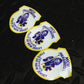 New Jersey MICU Paramedic Patch reflective stickers in descending order against a pitch black gridiron background.